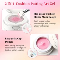 Gel de peinture dégradé de coussin de 10 couleurs, Gel de robinet de Blush UV/LED, outil de peinture de Gel de robinet de coussin d'art d'ongle 3