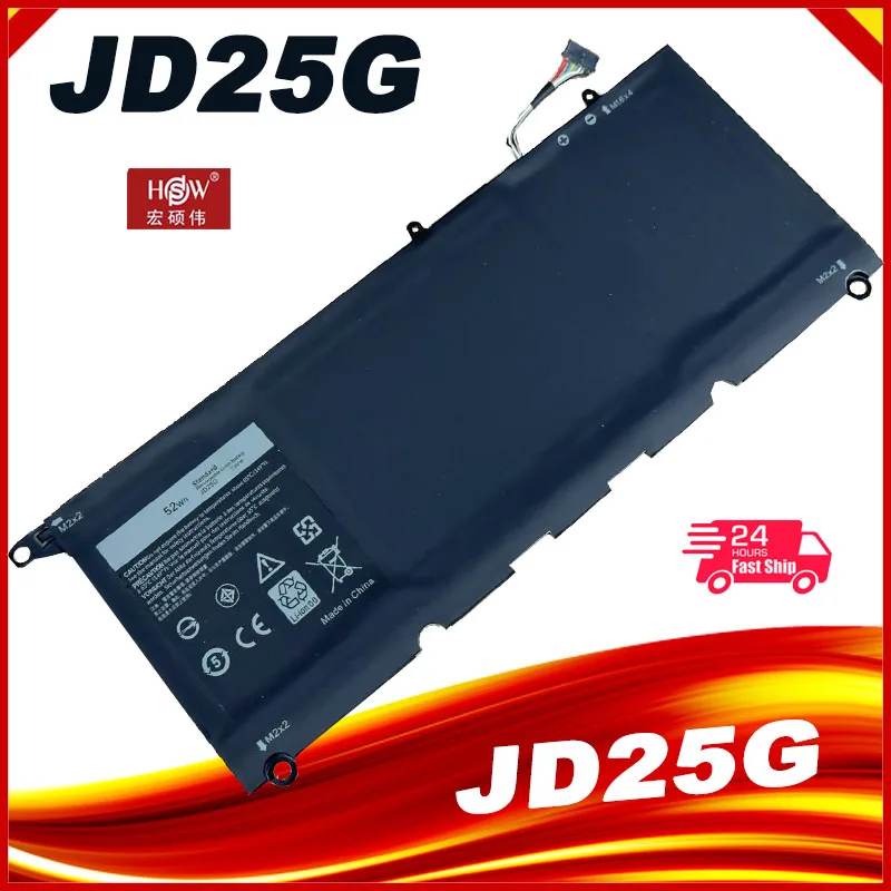 Batteria 52Wh Jd25G Per Laptop Dell Xps 13 "9343 Serie 9350 90 V7W Xps 13 9343 9350 13D-9343