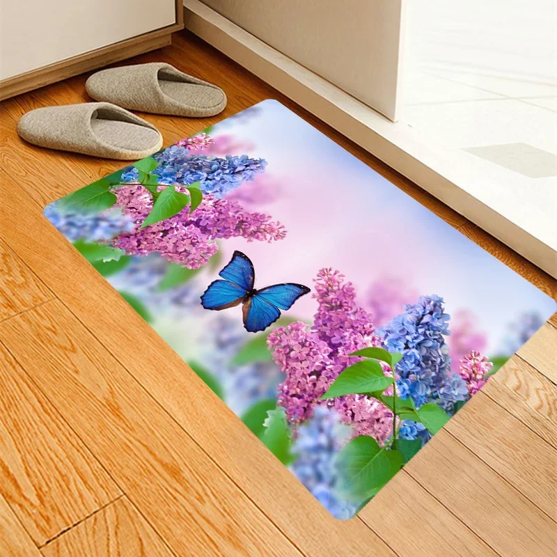 Butterfly Kitchen Floor Mat Home Entrance Doormat Decoration Carpet for Living Room Corridor Long Rugs Non-slip Bedroom Mat 5