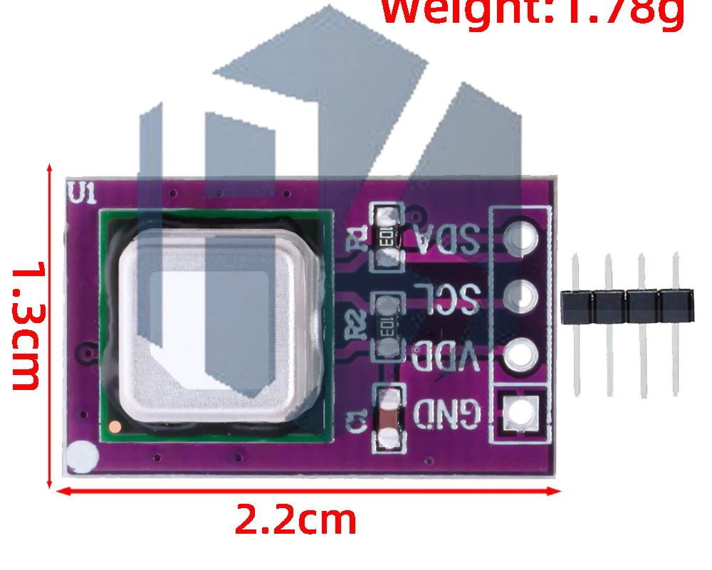 EGBO SCD41 SCD40 Gassensormodul-Platine zur Erkennung von CO2, Temperatur und Luftfeuchtigkeit, 2-in-1 I2C-Kommunikationssensormodul-Platine – Detail 4