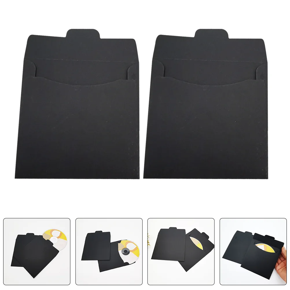 50 Pcs Paper Envelopes Cd Envelopes Small Mini Dvd Storage Invitation Paper Cd Bags Packing Bag