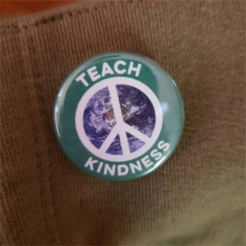 Backpack Anti Pollution Badges Earth Peace Sign Sticker Eye catching Brooch for Customizing Your Gear World Peace