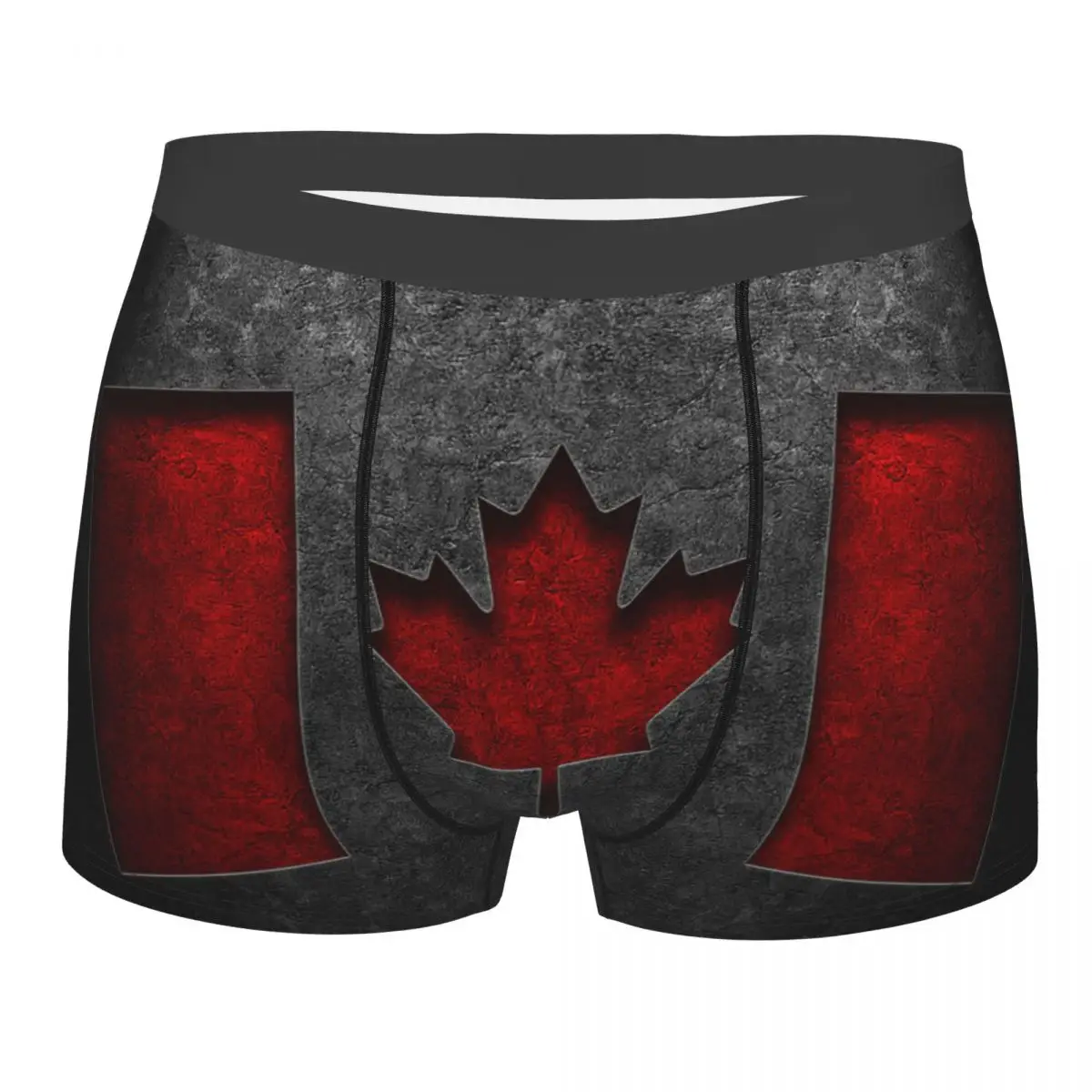 

Custom Canada Flag Underwear Men Stretch Textured Canadian Flag Boxer Briefs
