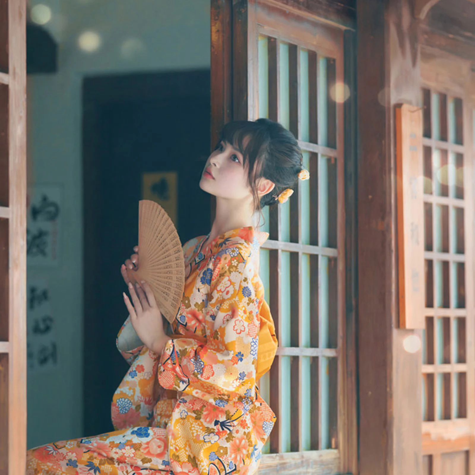 Women Japanese Kimono Lightweight Traditional Yukata for Festival Performance