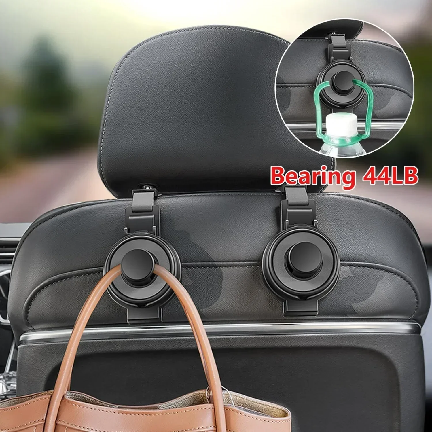 ABS Car Seat Hook with Cup Holder for Vehicle Headrest