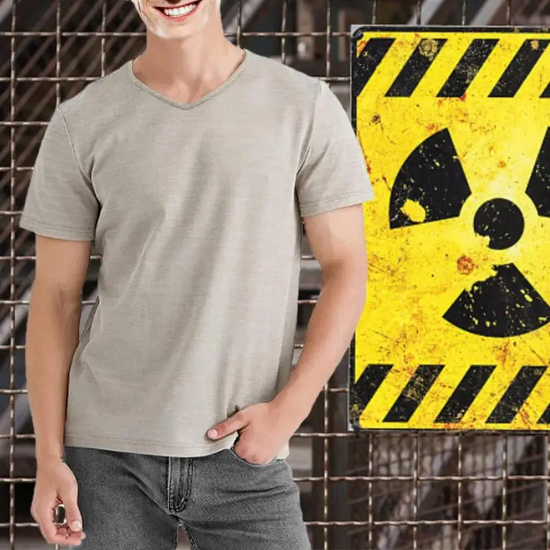 Outdoor Anti-Radiation T-Shirt EMF Shielding Clothing Silver Fabric Radiation Protection Suit 5G WiFi Summer Protective Clothing 2