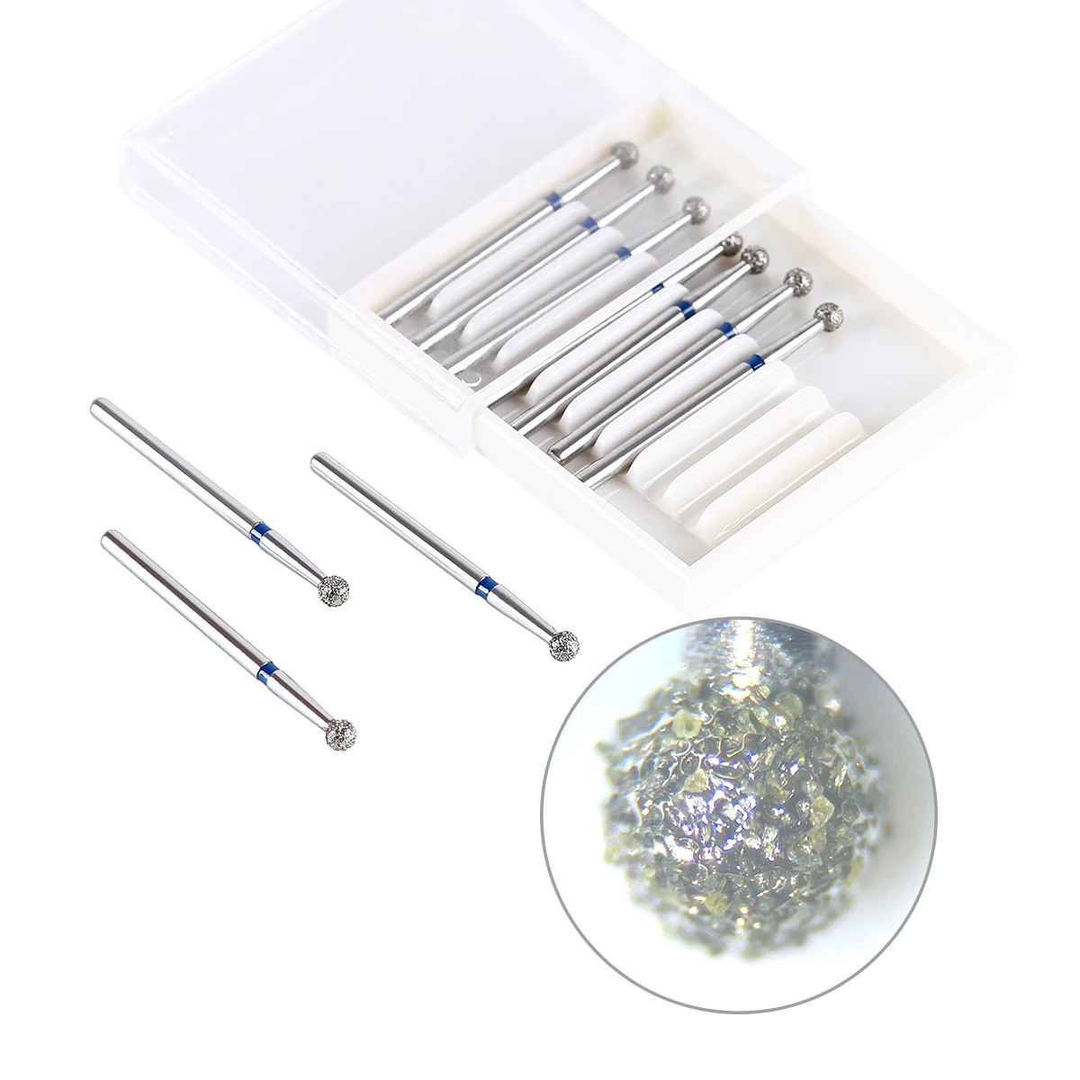 AZDENT 10 Stück/Box Dental-Diamantbohrer FG 1,6 mm Bohrkugel, runde grobe Körnung für Hochgeschwindigkeitshandstück, Zahnmedizin-Instrument – Detail 3