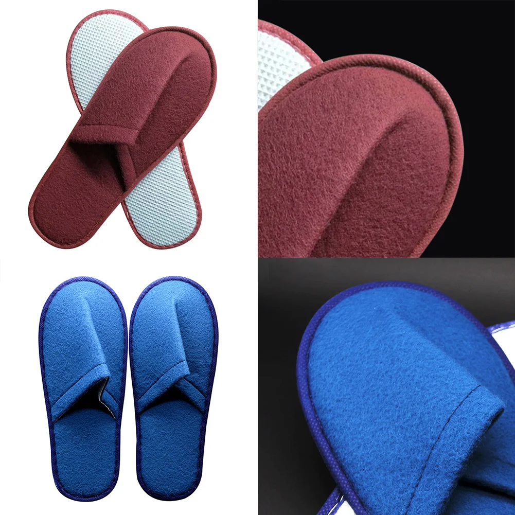 1Pair Simple Home Slipper Men Women Travel Spa Portable Folding