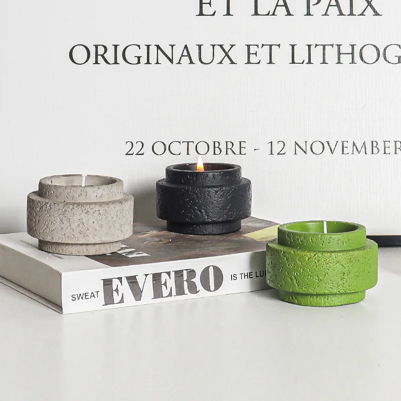 Nordic Creative Simple Household Cement Aromatherapy Candle Cup Empty Cup High-grade Indoor Candle Holder Candle Container