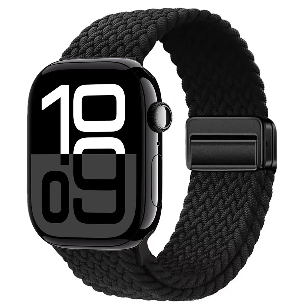 Nylon Braided Magnetic Strap for Apple Watch - Comfortable and Stylish Design