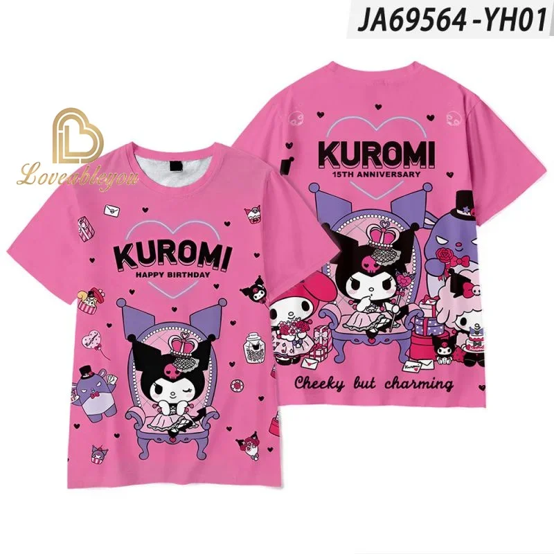 San-Melody-Kuro-Short-Sleeve-T-shirts-Kids-Harajuku-Cartoon-Style-Cute ...