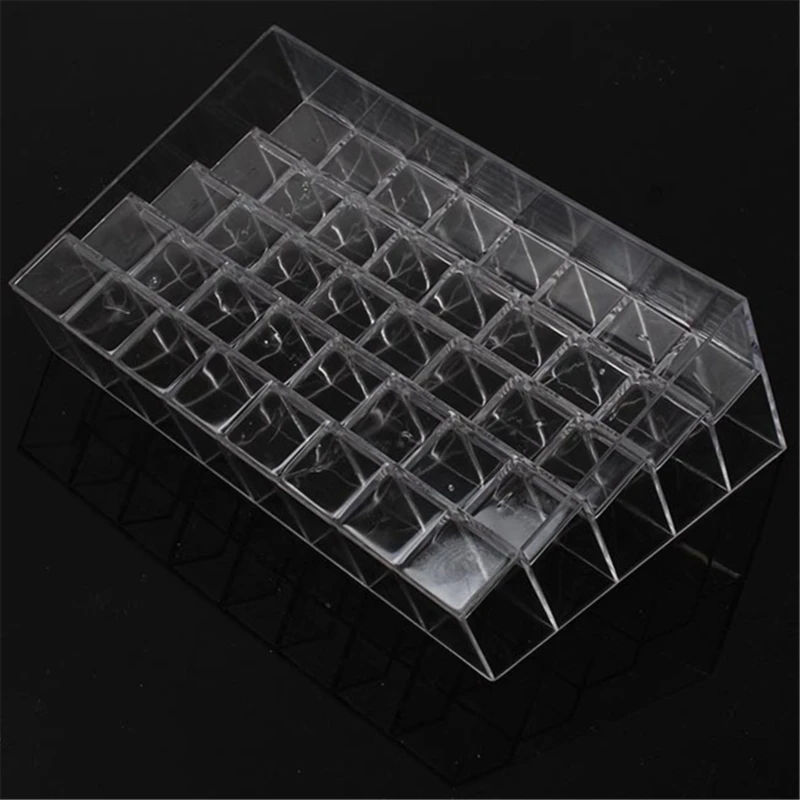 Transparent arylic Trapezoid Lipstick Holder Cosmetic Organizer/display/holder Organizer Stand 5