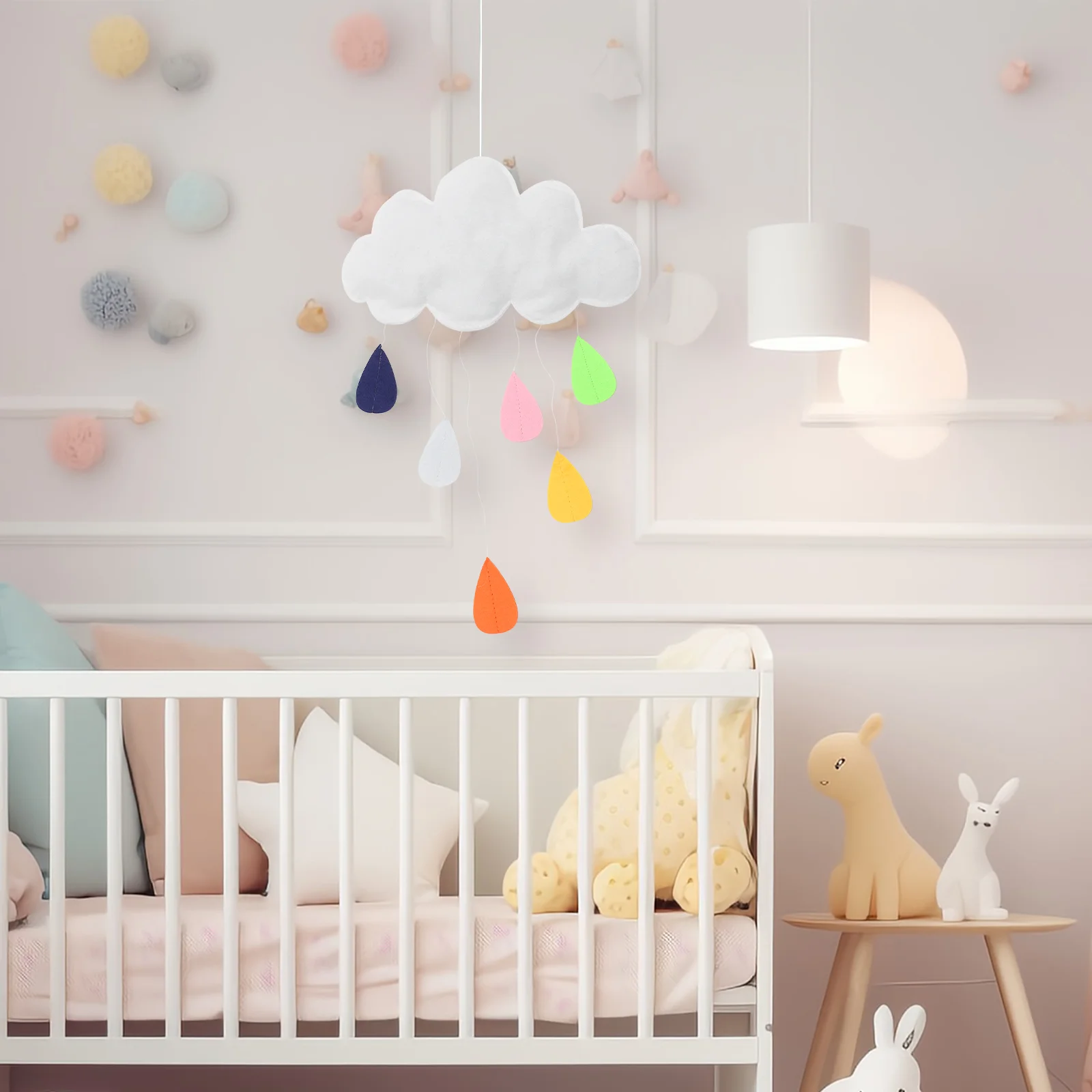 

Kindergarten Wall Ornament Felt Cloud Hanging Bathroom Decorations Ceiling Pendant