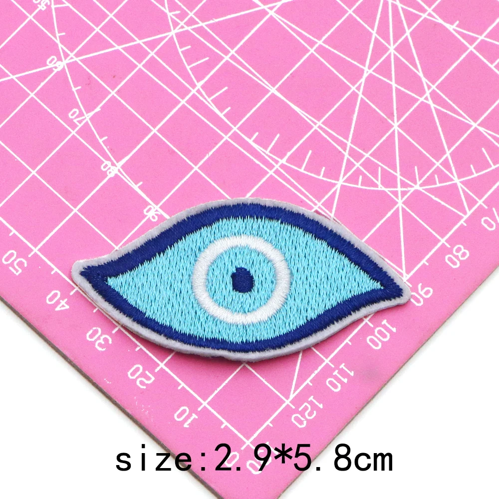 1PC Böse augen Stickerei Patches Auf Kleidung Eisen Auf Patches Für Kleidung Thermoadhäsive Patches Für Kleidung Tier Aufkleber – Detail 6