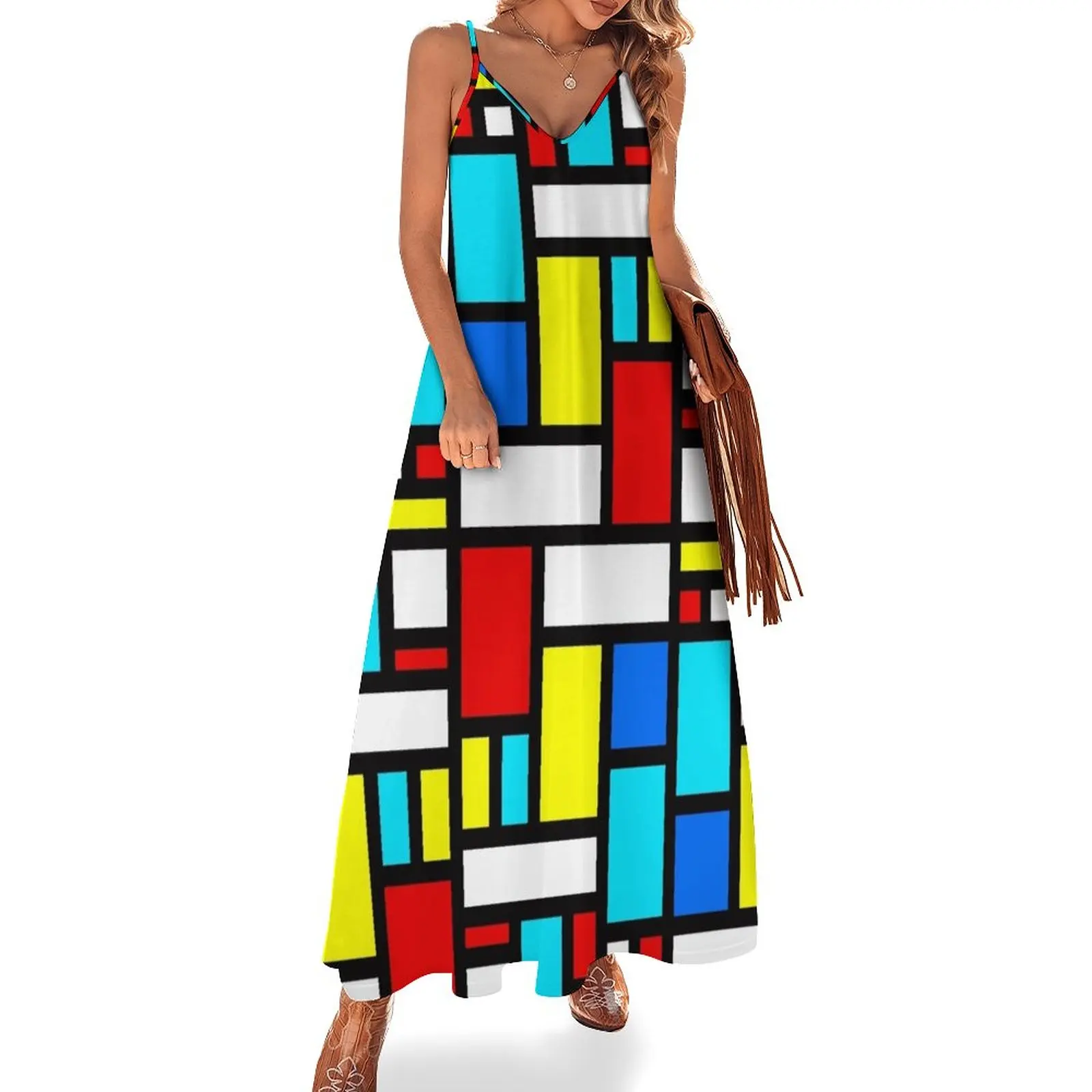 

Bauhaus-esque Mid Century Modern 4 Sleeveless Dress clothes for women Dress women clothes evening dress women