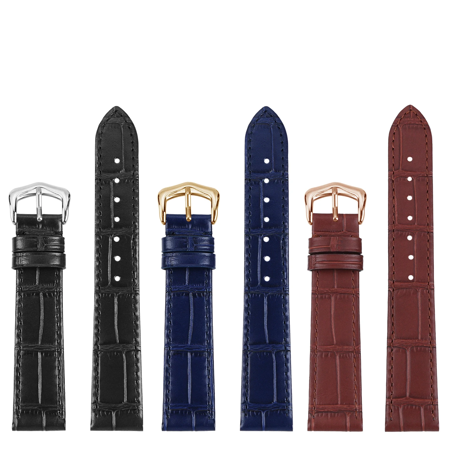 Deluxe Quick-Release Leather Watch Strap - Unisex, Multiple Sizes Available