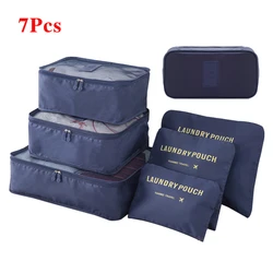 Bolsas de almacenamiento de viaje de gran capacidad, organizador de ropa portátil impermeable, ropa interior, cosméticos, embalaje ordenado, accesorios de maleta