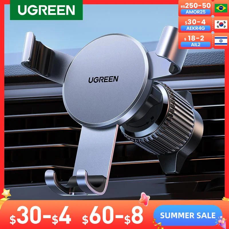 Ugreen Car Phone Holder Air Vent Phone Stand In Car For Mobile Phone