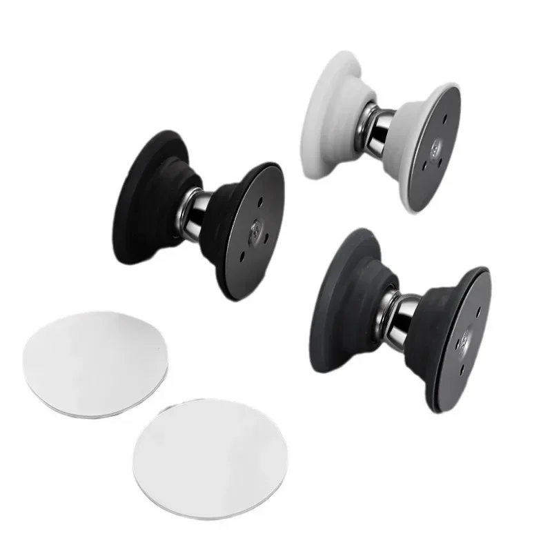 ZEXEF Silicone Door Stops Stainless Steel Magnetic Non Punch Door Stopper Wall Mounted Holder Furniture Hardware