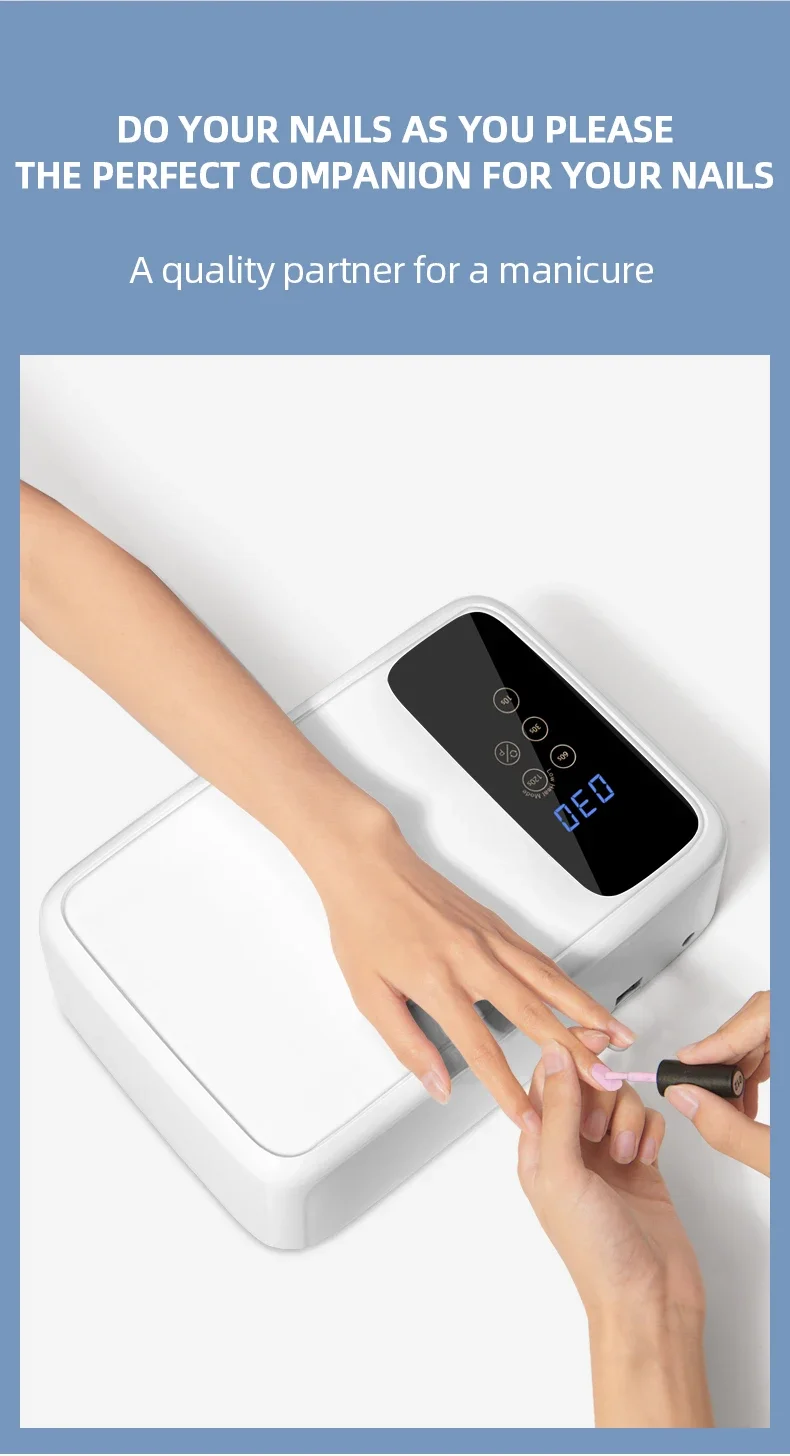 138W Rechargeable Wireless Nail UV Lamp - 69LEDS