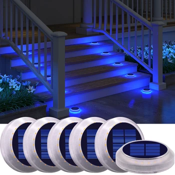 6-Pack Solar LED Driveway & Deck Lights – Blue 1