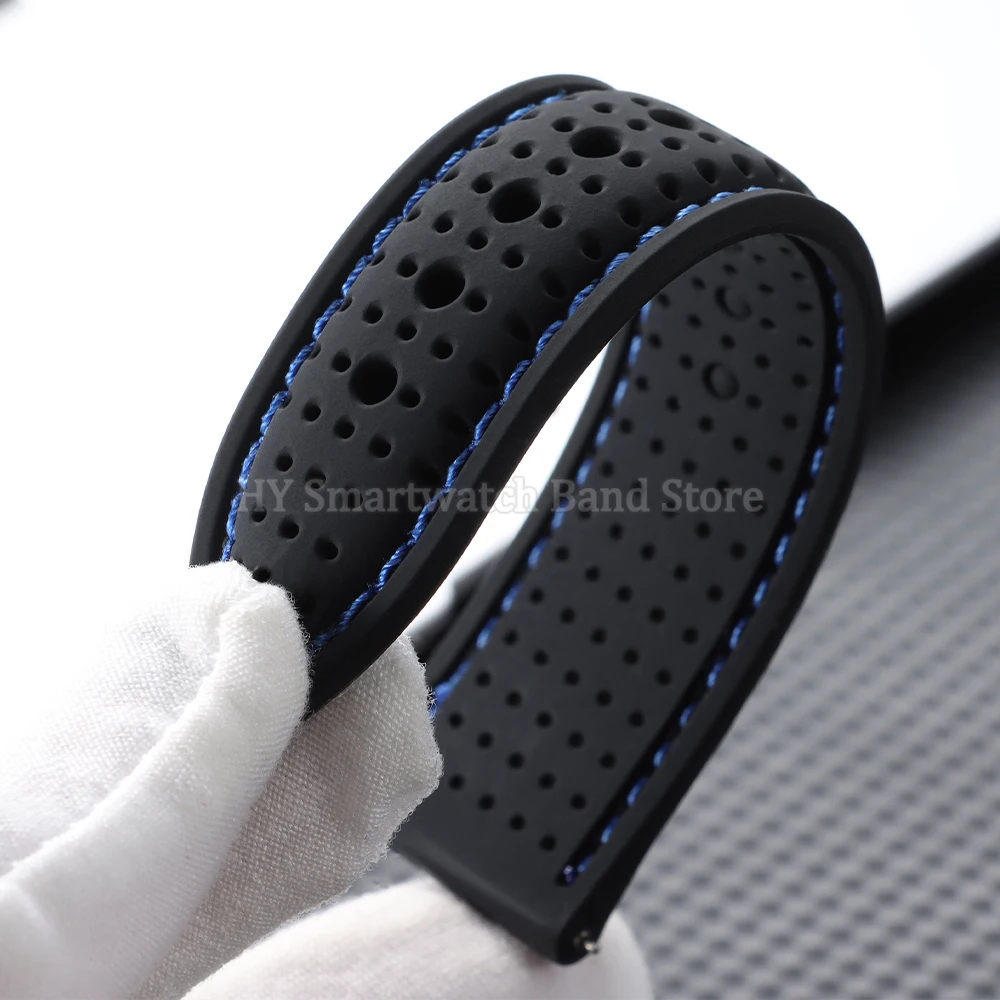 Deluxe Silicone Waterproof Watch Strap - Breathable, Soft Rubber Bracelet