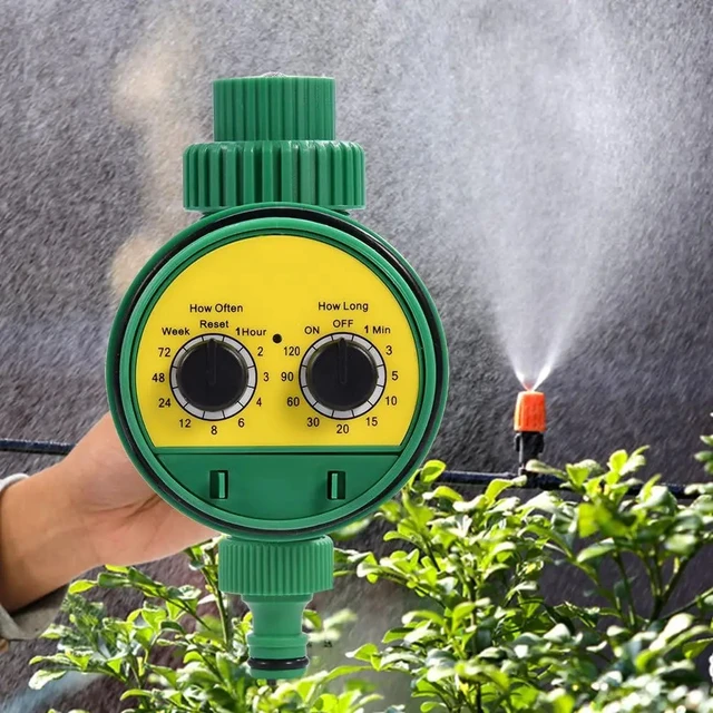 Tuyau d'arrosage automatique électronique de jardin en plastique vert extérieur, minuterie d'irrigation, tuyau d'eau de robinet 2