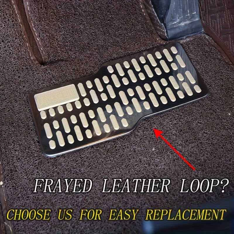 Car Foot Rest Pedal Board Floor Carpet Mat Anti-Slip Stainless Steel Heel Pad Car Truck Suv Accessories Car Pedals