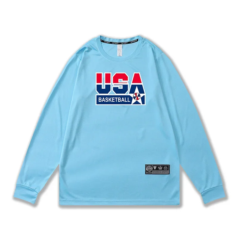 thumbnail image 1 of Camiseta para correr para hombre y mujer, transpirable, de secado rápido, para fitness, baloncesto, tiro, entrenamiento, ropa de ejercicio, camisetas deportivas para gimnasio, 1 of 5