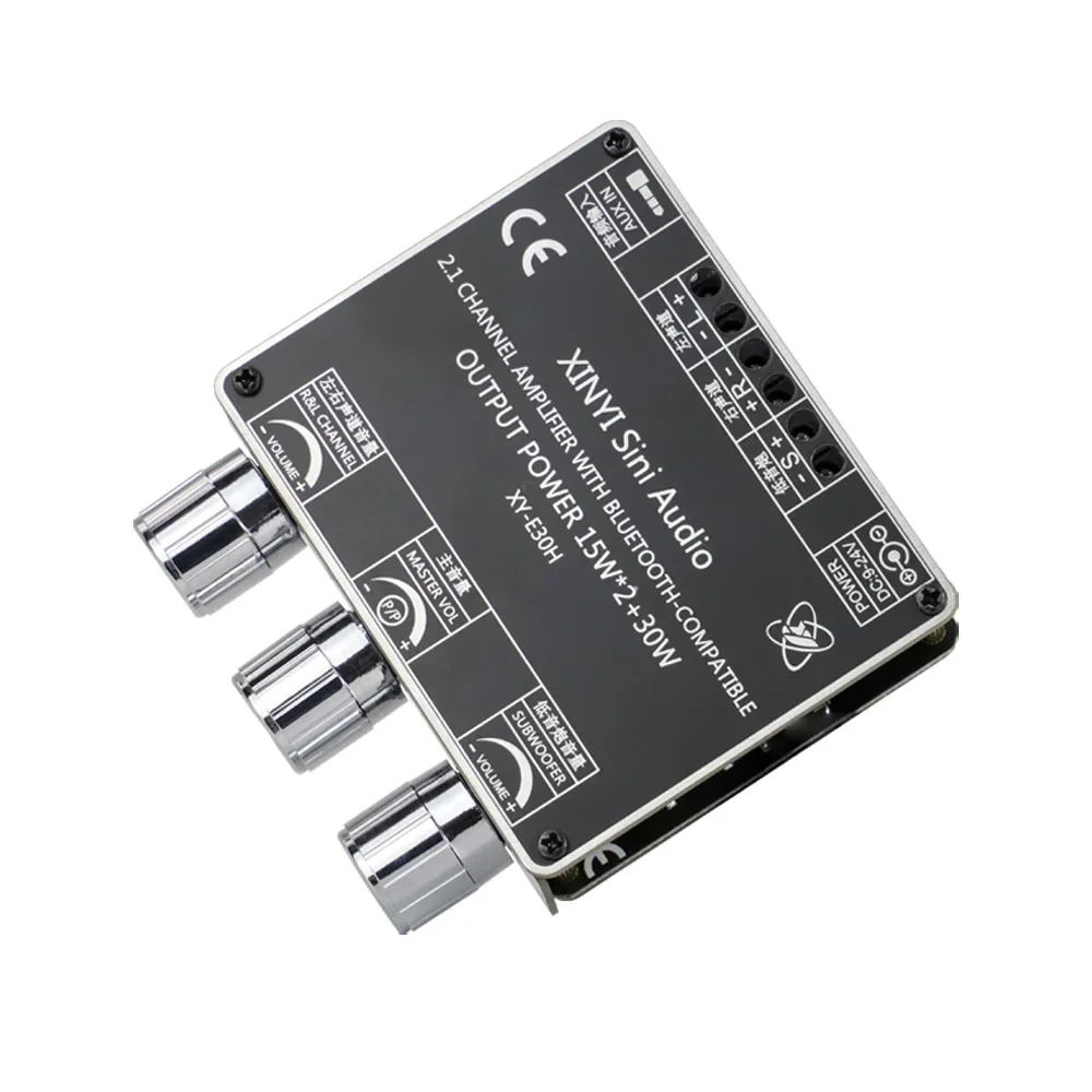 Audio Amplifier Audio Power Amplifier Board XY-E30H 2.1 channel Bluetooth audio power amplifier board module high and low bass subwoofer app