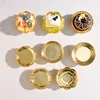 Metal Golden Square Foot Tray Fruit Plate Snack Tray Afternoon Tea Cake Plate Stainless Steel Hollow High Foot Tray Storage Tray 1