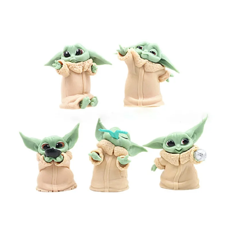 

5 x 6 Q version Yoda Baby Star Wars Mandalorian Toy Anime Reborn Doll Handmade Doll Model Decoration Halloween Gift