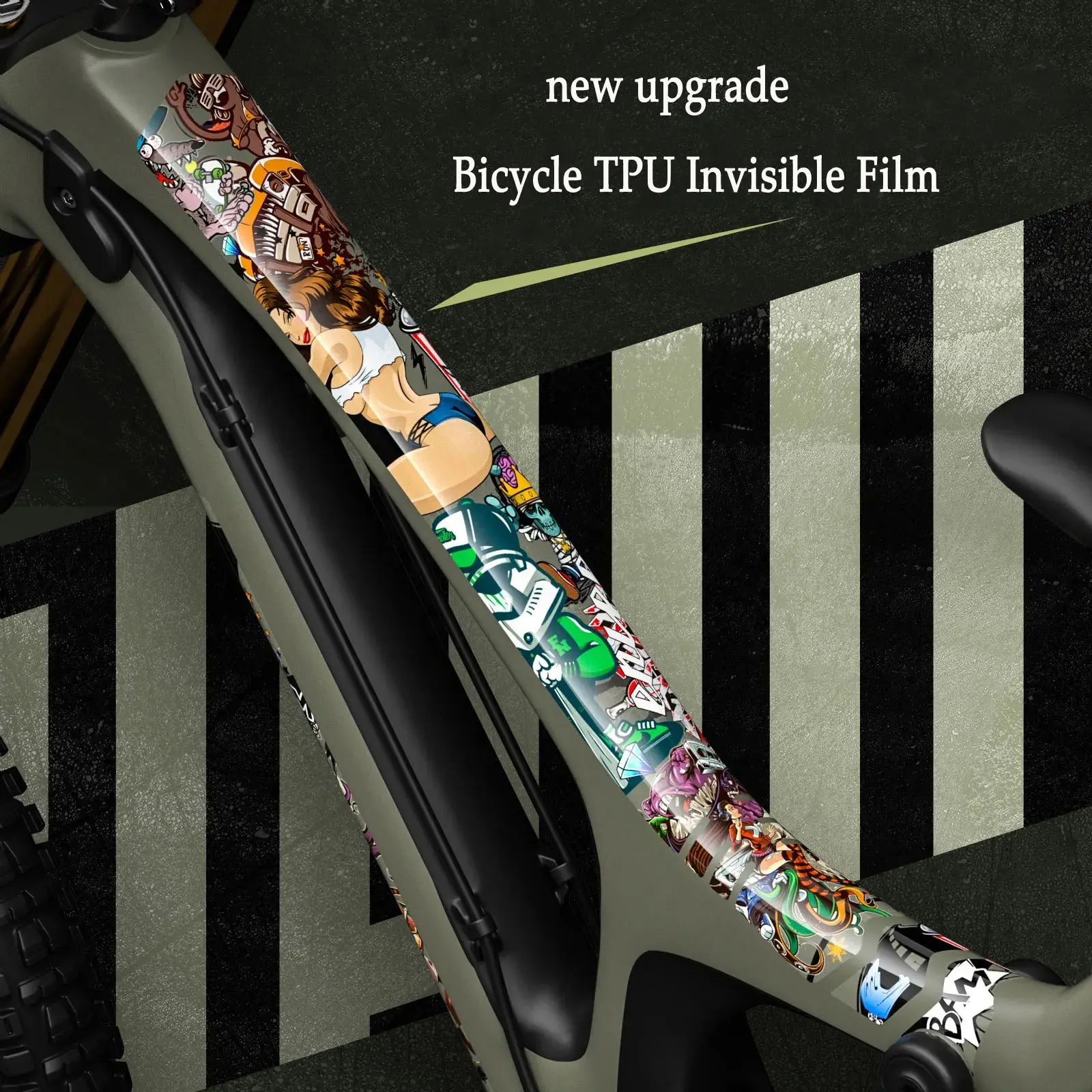 Bike Stickers Front Fork Decals Bicycle MTB Road Rock Shox PIKE DIY Racing Cycling Protect Film Kit