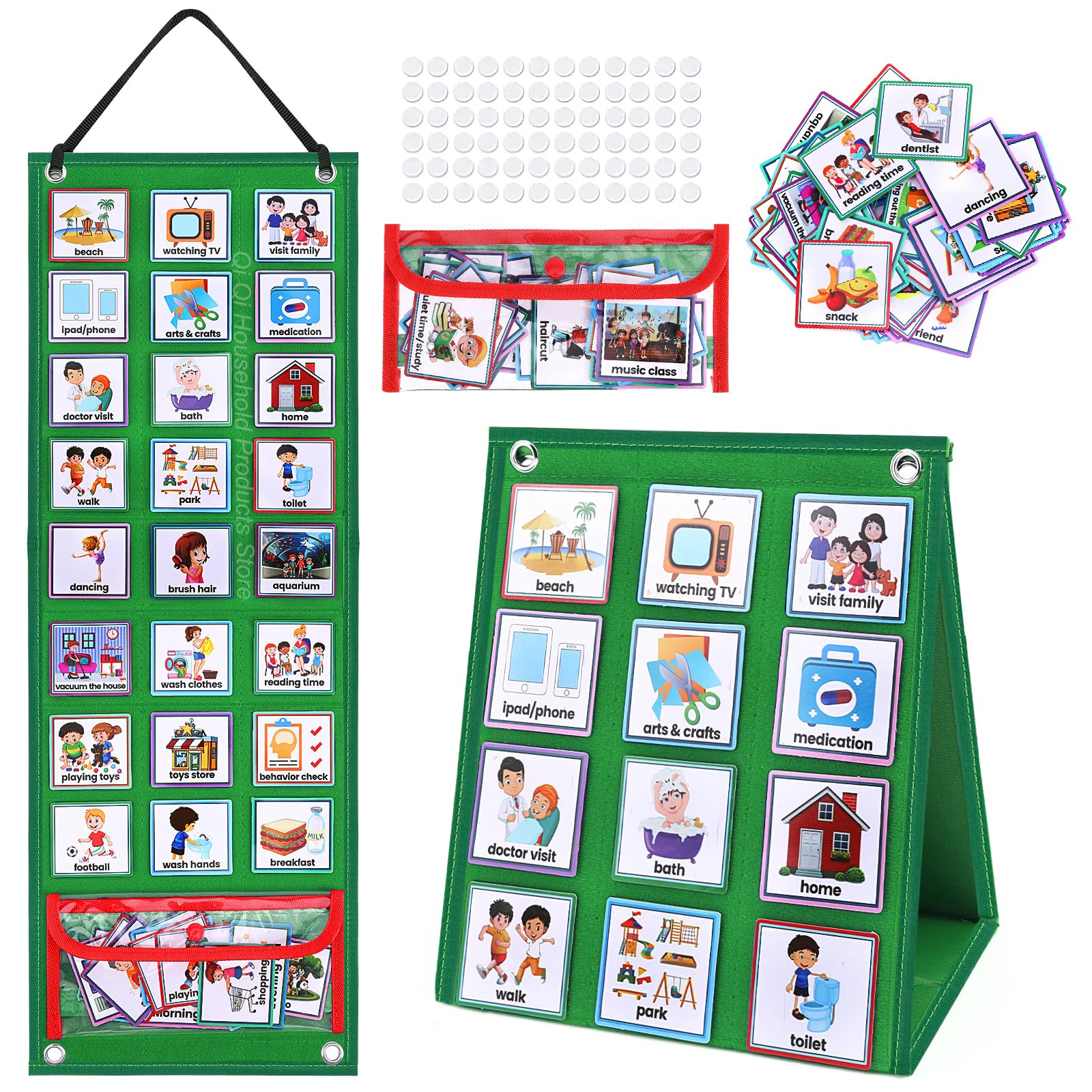 Visual Schedule for Kids 2 in 1 Daily Visual Planner Chore Chart with