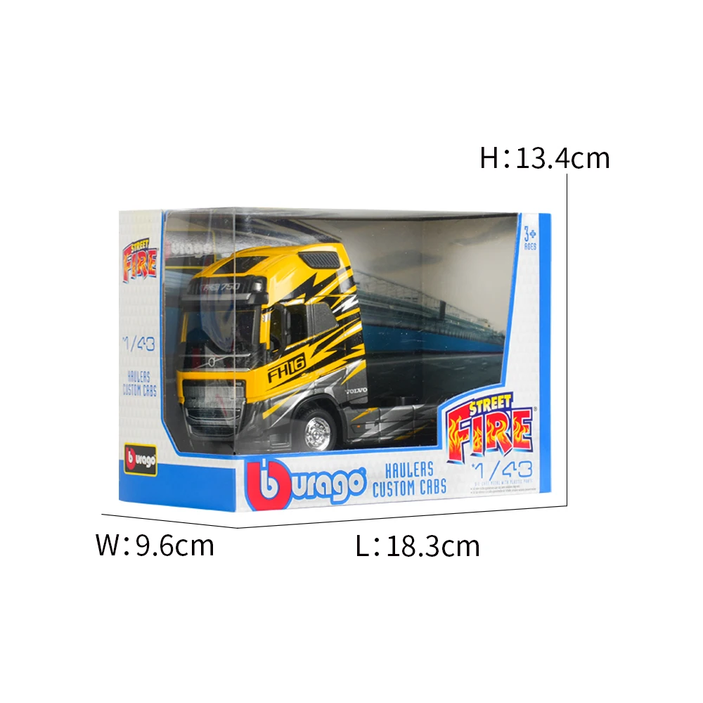 Bburago 1:43 Volvo FH16 Globetrotter 750 XXL M-B Actros 4X2 Heavy