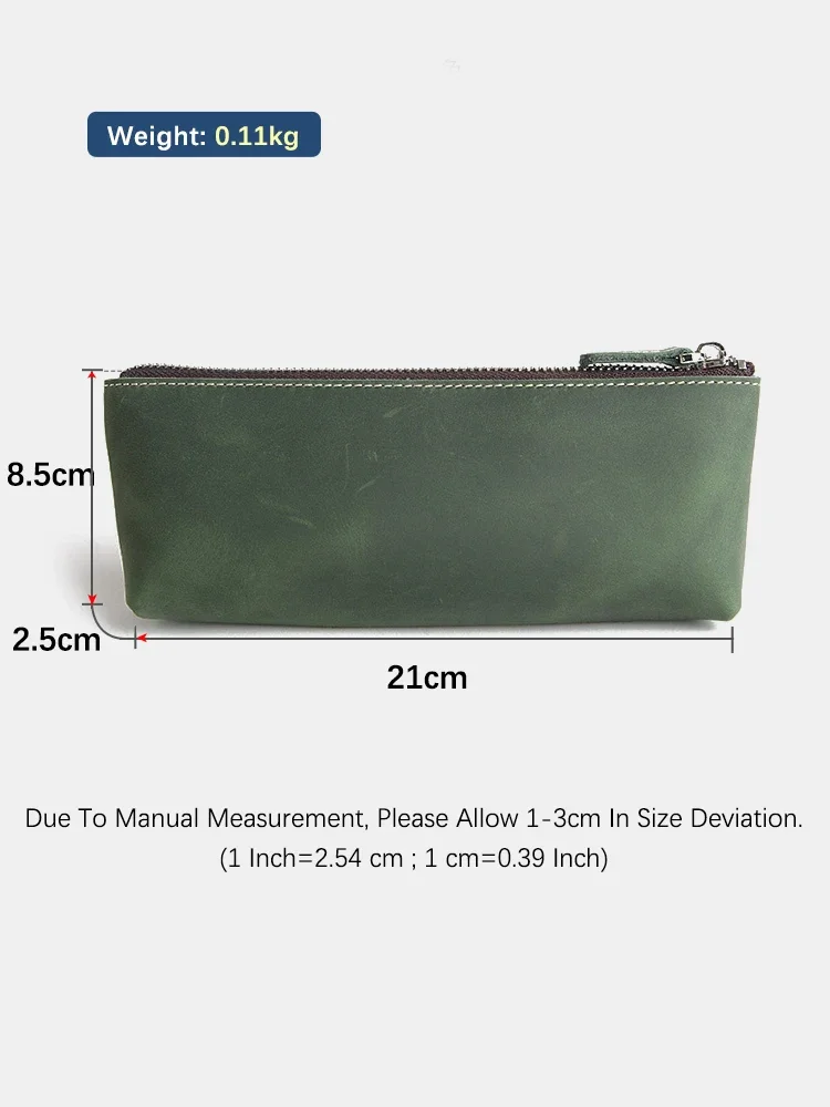 Zency Cosmetic Pockets Cowhide Leather Long Purse Clutch Multi-function Multiple Card Slots Holders Bags Small Coin Bag Unisex