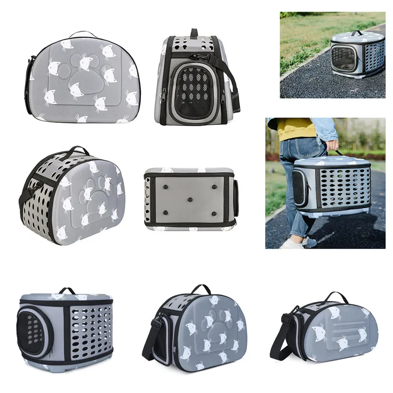 

Travel Pet Bag Cat Flower Carriers Bags Breathable Pink Folding Small Medium Dog Outdoor Shoulder Bag Folding Cats Carrying