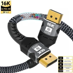 Premium Nylon Braided DisplayPort Cable - 16K Ultra HD HDR Support - 3M (DP 2.1)