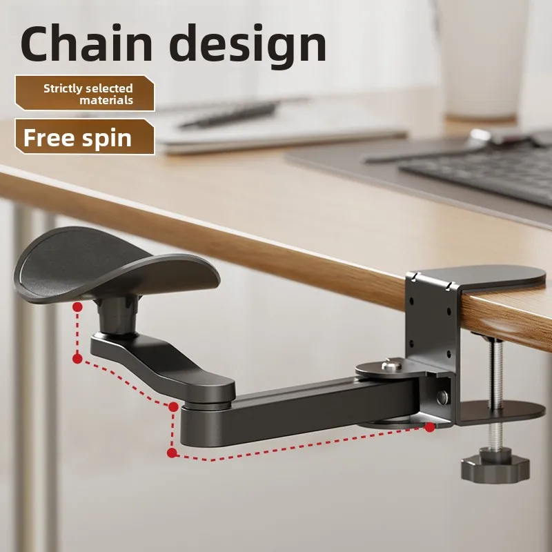 1 PC 컴퓨터 팔 지지 브래킷 사무실 책상에 적합하며 회전 가능 손목 지지 브래킷 가정용 확장 트레이