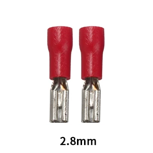 thumbnail image 1 of Juego de terminales de crimpado eléctricos, conectores de cable de pala con sello aislado, hembra, 2,8 mm, 4,8 mm y 6,3 mm, 10/50/100 unidades, 1 of 5