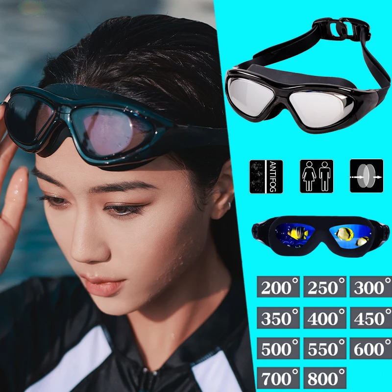 1.59.0 Degree Myopia Swimming Goggles Men Women Optical Swimming
