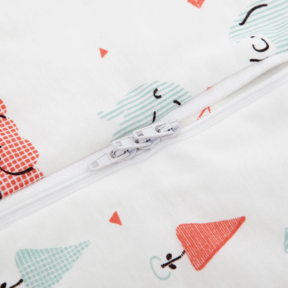 Sleeping Bag For Children 0-4 Years Autumn Thin Kids Pajamas Girls Cute Cartoon Red Elephant Printed Baby Sleepsack