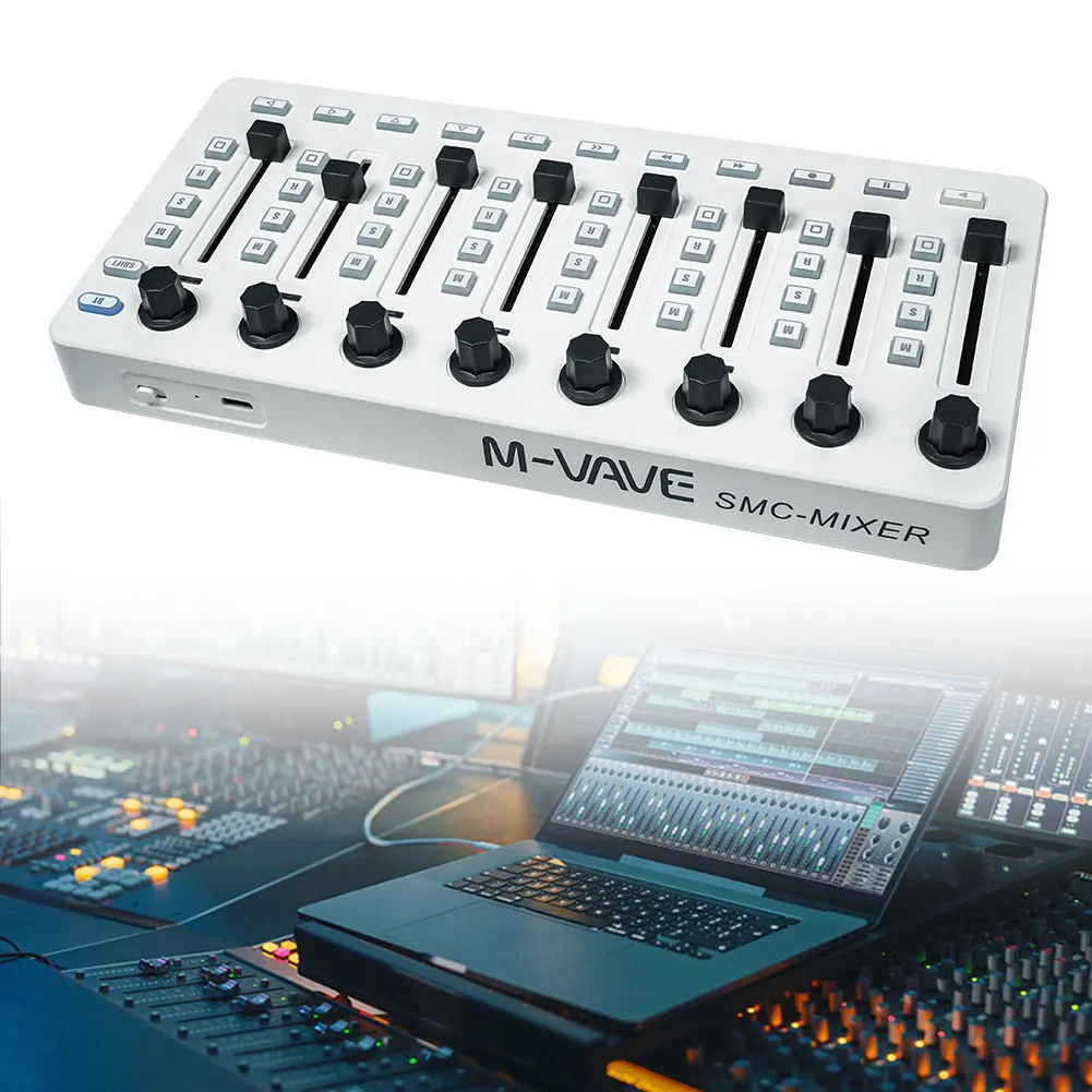 대부분의 전자음악 악기에 사용 가능한 무선 MIDI 컨트롤러 BT 연결 USB 컨트롤러 믹서