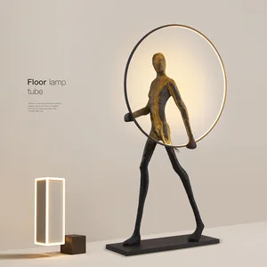 Figure Art Sculpture Designer Floor Lamp Hotel Hall Living Room Lobby Villa Large Standing Light Creative Decoration Illuminate