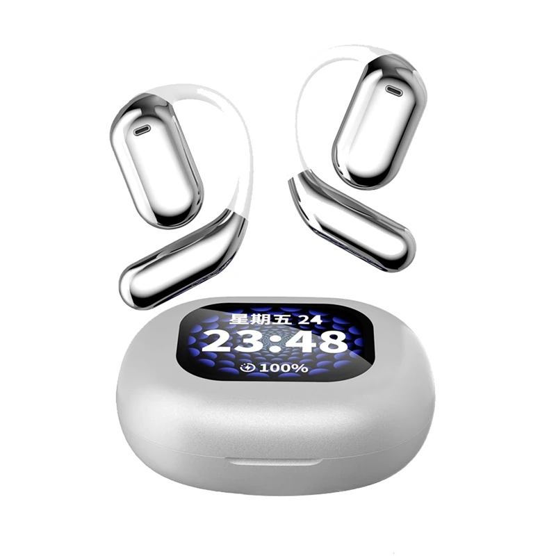 אוזניות A99E, מעל האוזן אוזניות אוזניות אלחוטיות אמיתיות אוזניות פתוחות Bluetooth 5.4, אוזניות Ipx5 ביטול רעש