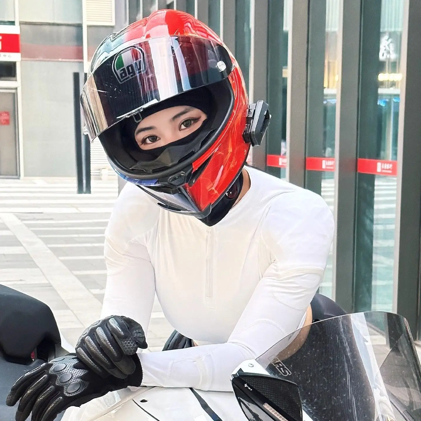 여성용 여름 오토바이 라이딩복 허리 부드러운 보호대 의류 낙상 방지 통기성 반팔 상의 및 바지