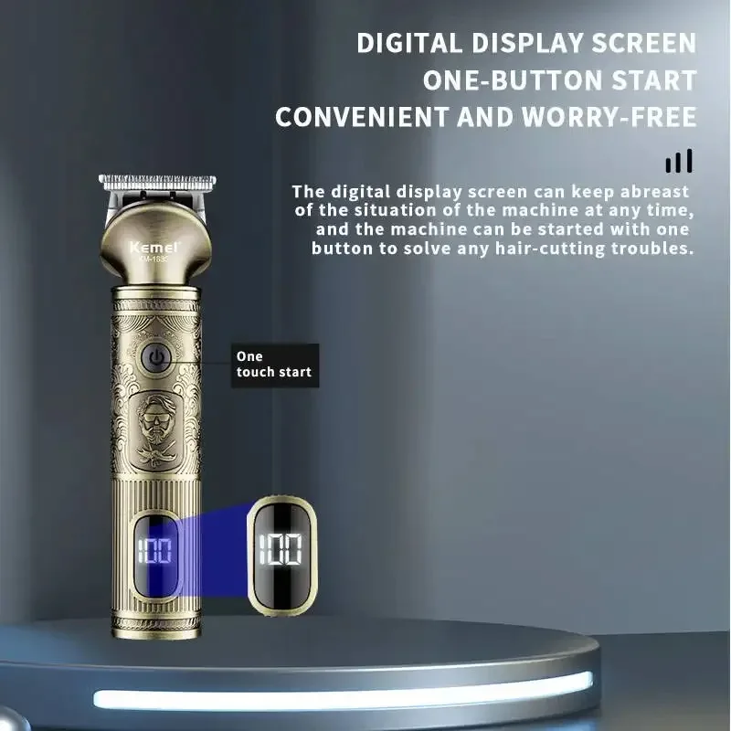 Kemei Professional Hair Clipper For Men Km-1635 Rechargeable Cordless Electric Razor Hair Beard Trimmer barber 3