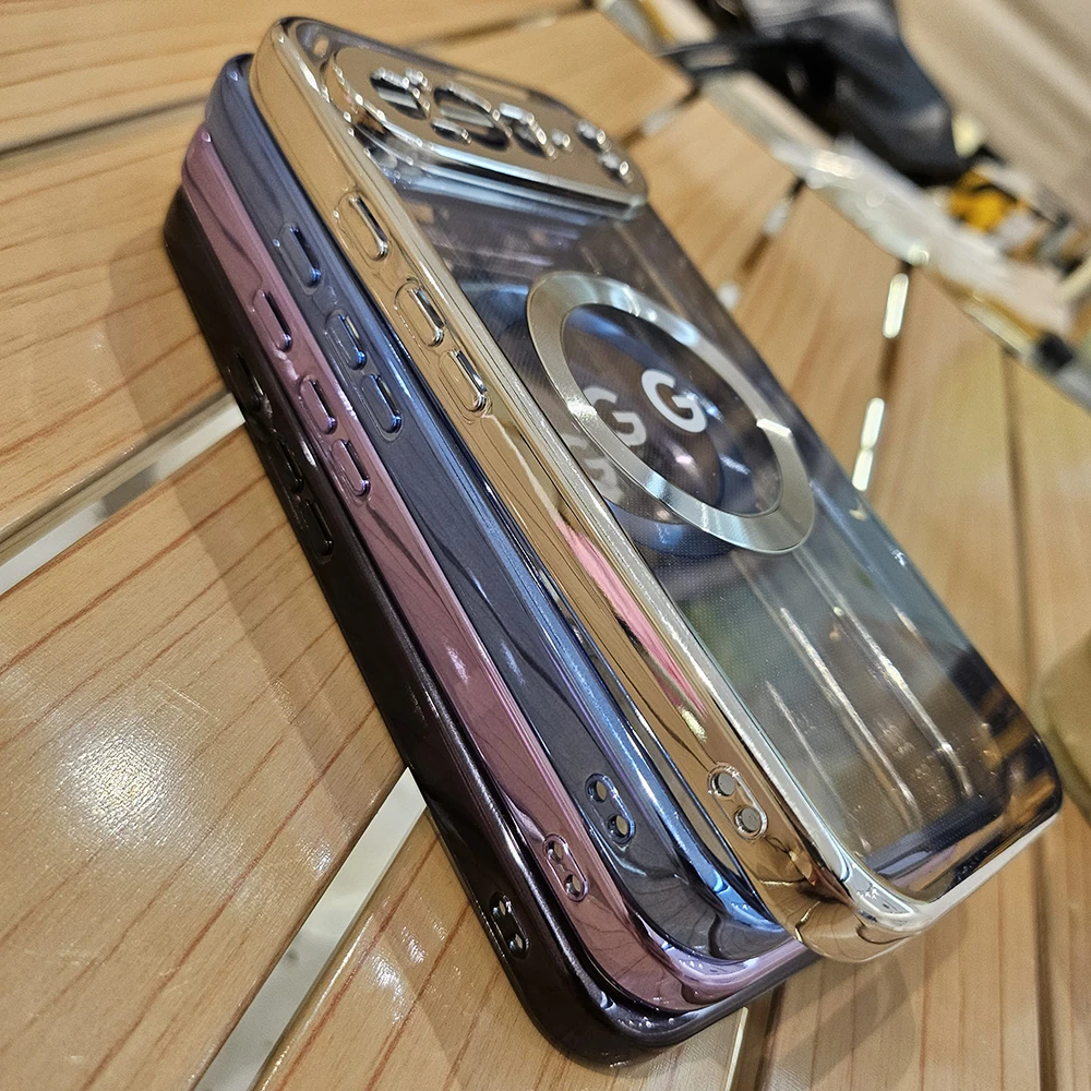 Transparent Electroplating Magnetic Wireless Charging Protective Case