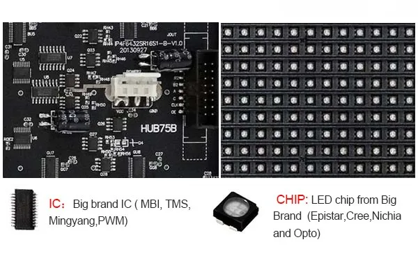 P4 ǳ LED ÷ , SMD RGB Ǯ ÷ LED ÷ г, 1/16 ĵ, 256x128mm, 64x32 Ʈ,  