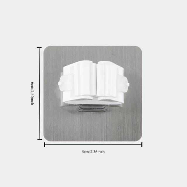 Organizador de Mop Adhesivo | Soporte Pared para Escobas sin Taladro